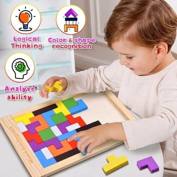 Puzzles for Kids Ages 8-10 Wooden Puzzle Toys Game Preschool Magination Intellectual Educational - Image 3