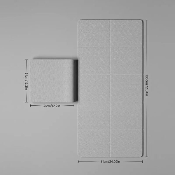 Foldable Yoga Mat Eco-Friendly TPE Folding Travel Fitness Exercise Mat - Image 4